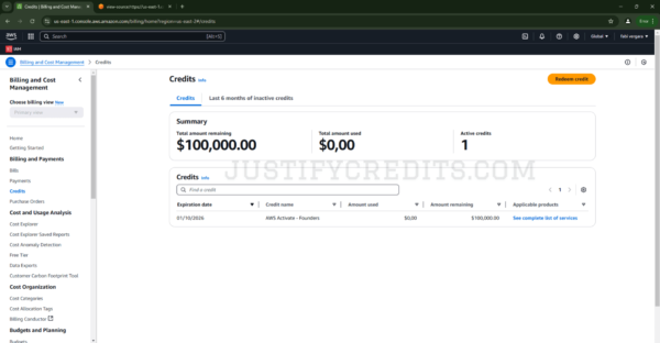 aws 100k credits